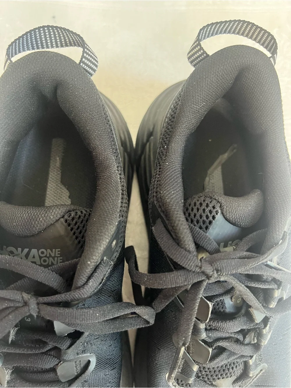 Hoka Men’s Gaviota Black Athletic Walkng Running Shoes Lace Up Max Support 8.5D👍